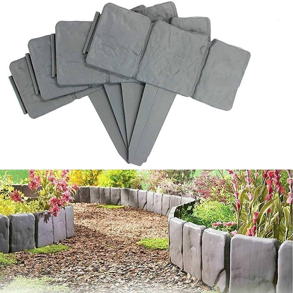 Plastic garden bed border edging